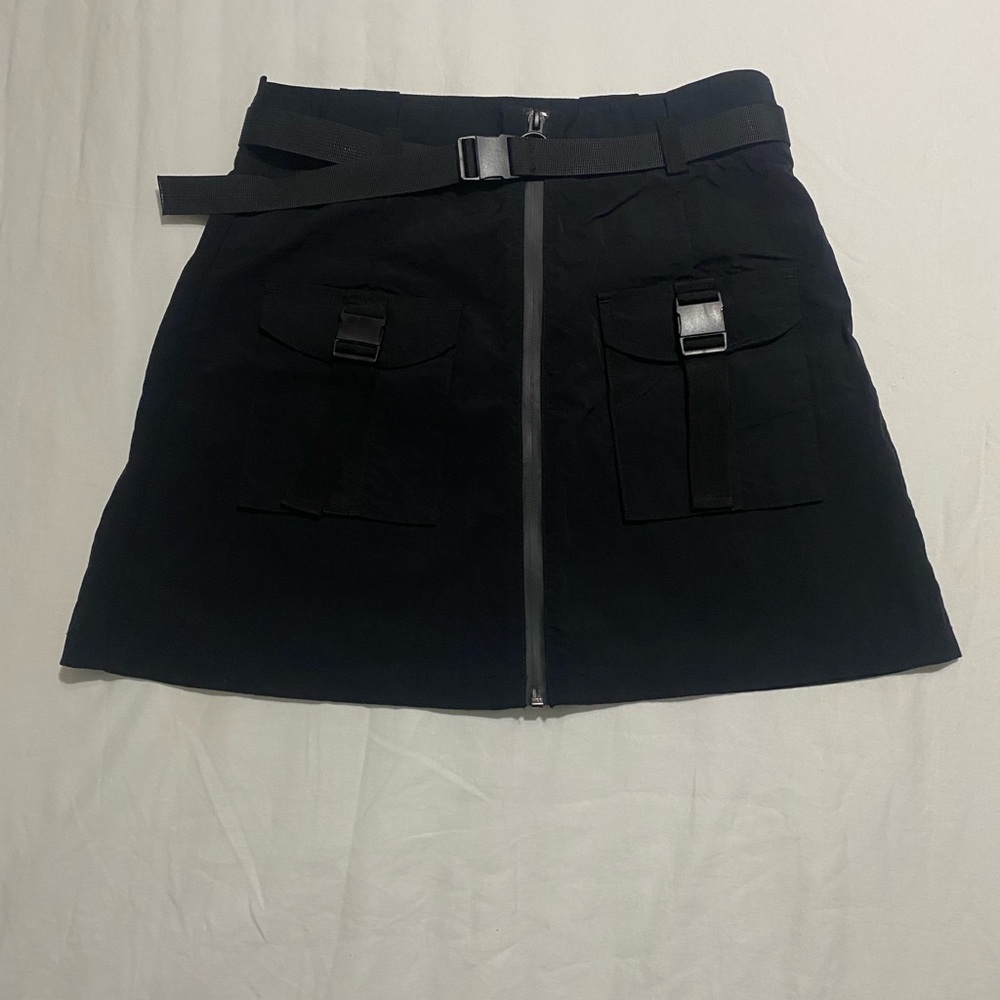 ASOS Black Mini Skirt with Belt and Pockets